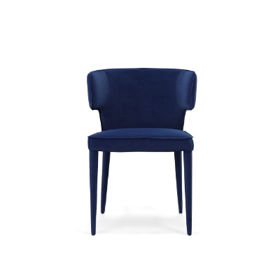 Picture of Modrest Lucero - Modern Blue Velvet Dining Armchair