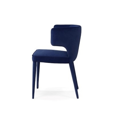 Picture of Modrest Lucero - Modern Blue Velvet Dining Armchair