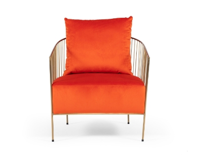 Picture of Modrest Loveland - Glam Orange Velvet Accent Chair