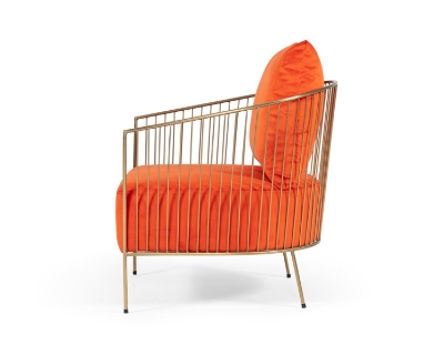 Picture of Modrest Loveland - Glam Orange Velvet Accent Chair