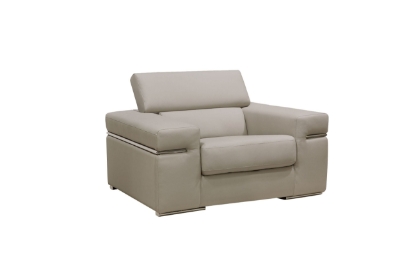 Picture of Divani Casa Atlantis - Modern Light Grey Vegan Leather Accent Chair