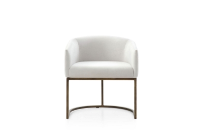 Picture of Modrest Elisa - Modern Beige Velvet & Brass Dining Chair