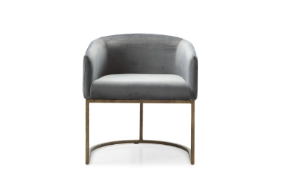 Picture of Modrest Elisa - Modern Grey Velvet & Brass Dining Chair