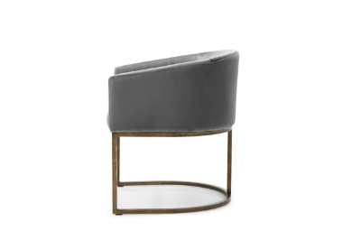 Picture of Modrest Elisa - Modern Grey Velvet & Brass Dining Chair