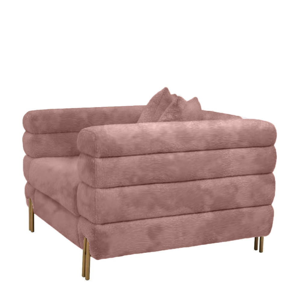 Picture of Divani Casa Branson - Pink Velvet Accent Chair