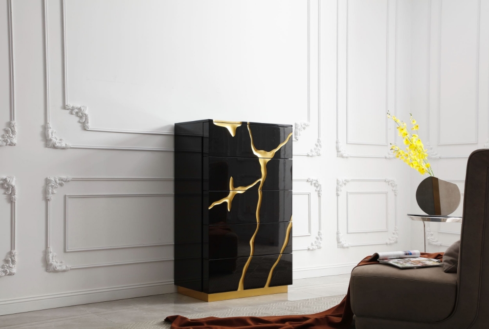 Picture of Modrest Aspen - Modern Black and Gold Chest