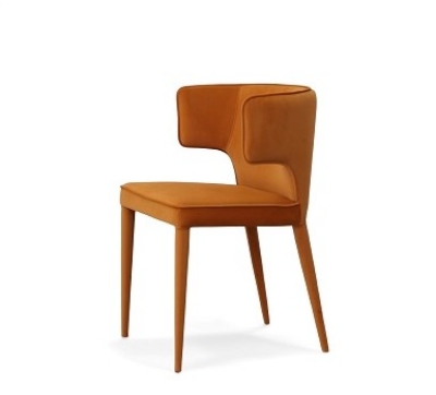 Picture of Modrest Lucero - Modern Orange Velvet Dining Armchair