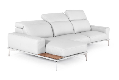 Picture of Lamod Italia Villeneuve - Modern White Italian Left Facing Sectional Sofa