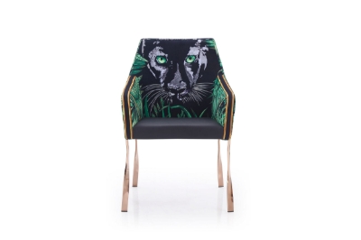 Picture of Modrest Fierce - Black & Rosgold Panther Dining Chair