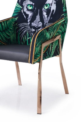 Picture of Modrest Fierce - Black & Rosgold Panther Dining Chair