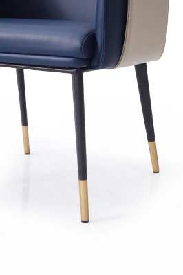 Picture of Modrest Calderon - Blue & Beige Vegan Leather Dining Chair