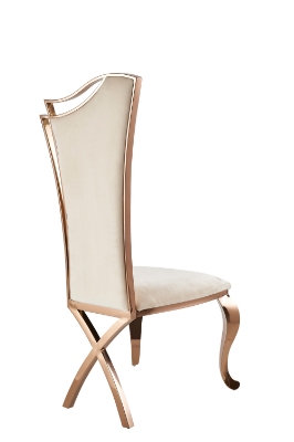 Picture of Modrest Bonnie - Beige Velvet & Rose Gold Dining Chair (Set of 2)