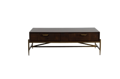 Picture of Modrest Shane - Modern Acacia & Brass Coffee Table