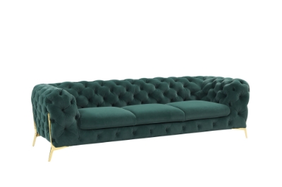 Picture of Divani Casa Quincey - Transitional Emerald Green Velvet Sofa