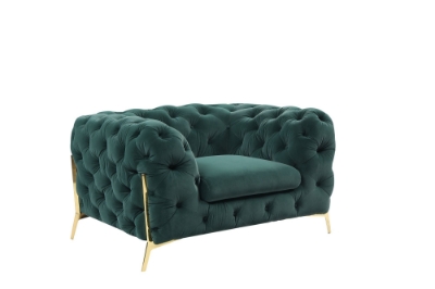 Picture of Divani Casa Quincey - Transitional Emerald Green Velvet Chair