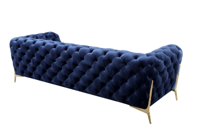 Picture of Divani Casa Quincey - Transitional Blue Velvet Sofa