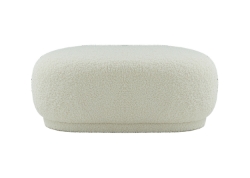 Picture of Divani Casa Kael - Contemporary White Sherpa Ottoman