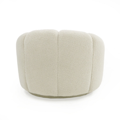 Picture of Divani Casa Gadson - Contemporary White Sherpa Swivel Chair Accent Chair