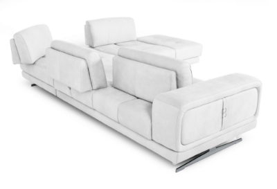 Picture of Lamod Italia Mood - Italian White Leather Right Facing Sectional Sofa