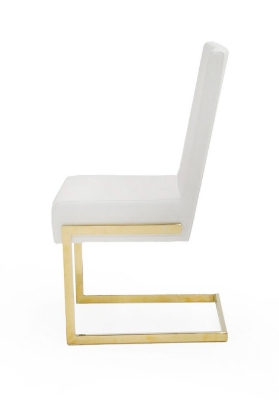 Picture of Modrest Batavia - Modern White & Gold Dining Chair (Set of 2)