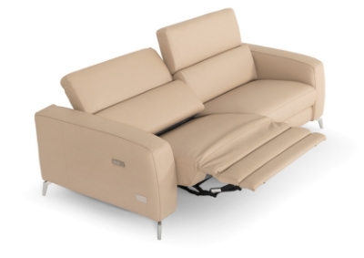 Picture of Lamod Italia Turin - Cappuccino Leather 2-Seater 91" Recliner Sofa 