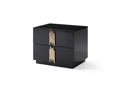 Picture of Modrest Token - Modern Black + Gold Bed + Nightstands