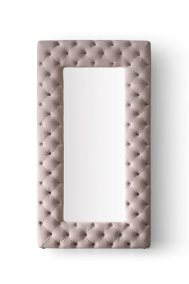 Picture of Modrest Legend - Transitional Grey Velvet Floor Mirror