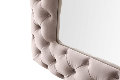 Picture of Modrest Legend - Transitional Grey Velvet Floor Mirror