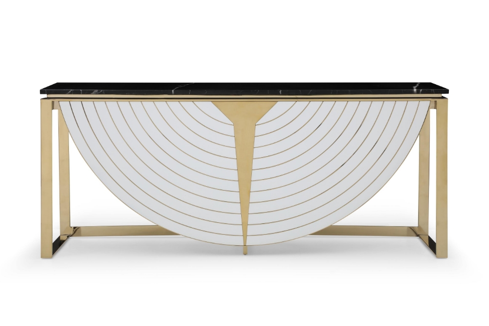 Picture of Modrest Flavio - Gold + Marble Console Table