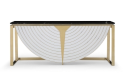 Picture of Modrest Flavio - Gold + Marble Console Table