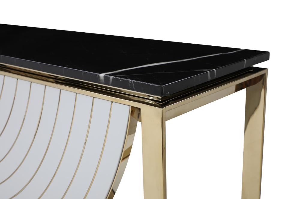 Picture of Modrest Flavio - Gold + Marble Console Table