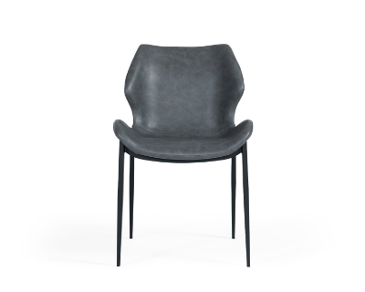 Picture of Modrest Instone - Industrial Dark Grey Eco-Leather Dining Chair (Set of 2)