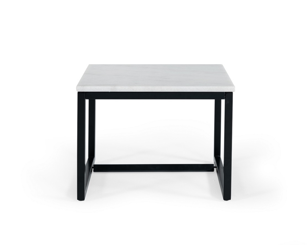 Picture of Modrest Baca - White Marble + Black Metal End Table