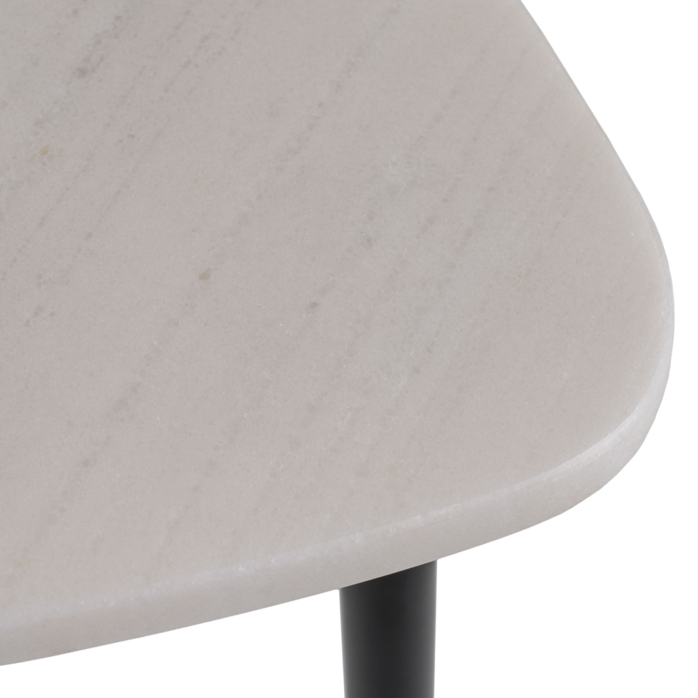 Picture of Modrest Andros - White Marble + Black Metal End Table