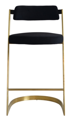 Picture of Modrest Shandra - Black Velvet + Gold Counter Stool