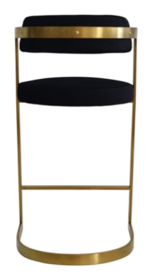 Picture of Modrest Shandra - Black Velvet + Gold Counter Stool