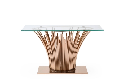 Picture of Modrest Paxton - Modern Glass + Rosegold Console Table