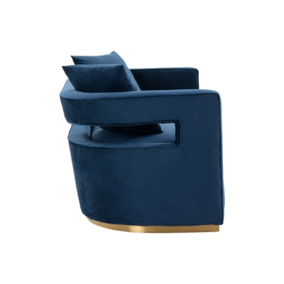 Picture of Modrest Wells - Modern Blue Velvet Loveseat