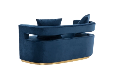 Picture of Modrest Wells - Modern Blue Velvet Loveseat