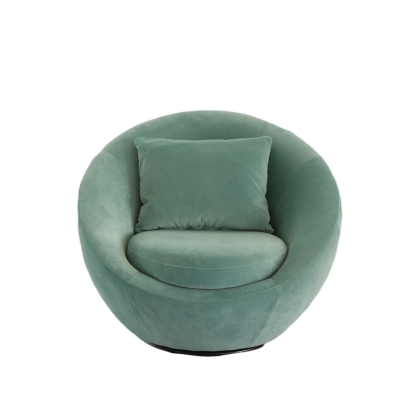 Picture of Modrest Gypsum - Modern Teal Swivel Accent Chair