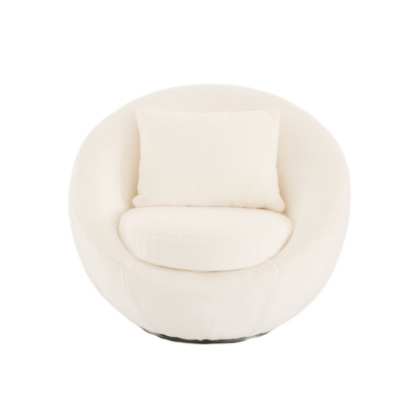 Picture of Modrest Gypsum - Modern White Swivel Accent Chair