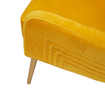 Picture of Modrest Everly - Contemporary Velvet Yellow Accent Chair