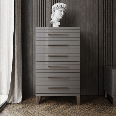 Picture of Modrest Splendor - Grey High Gloss Slatted Chest