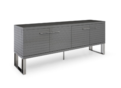 Picture of Modrest Splendor - Grey High Gloss Slatted Buffet