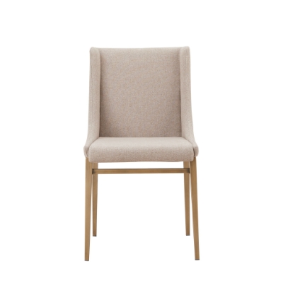 Picture of Modrest Mimi - Contemporary Beige + Brass Dining Chair (Set of 2)