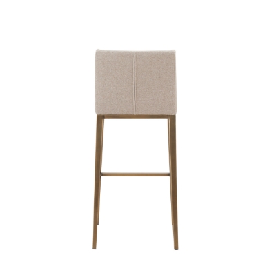 Picture of Modrest Mimi - Contemporary Beige + Brass Bar Stool (Set of 2)