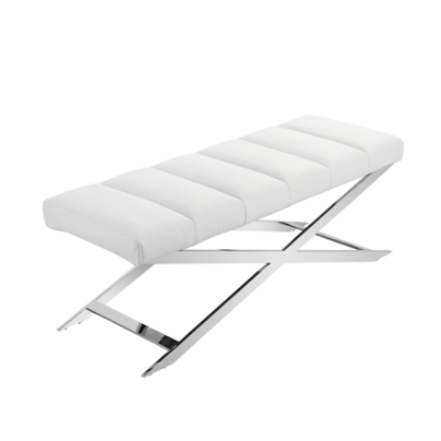 Picture of Modrest Xane - Contemporary White Vegan Leather Bench