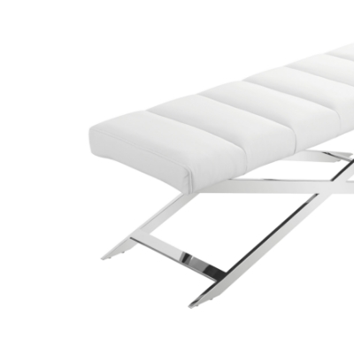 Picture of Modrest Xane - Contemporary White Vegan Leather Bench