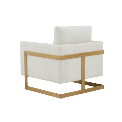 Picture of Modrest Prince - Contemporary Cream + Gold Fabric Accent Chair