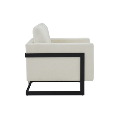 Picture of Modrest Prince - Contemporary Cream + Black Fabric Accent Chair